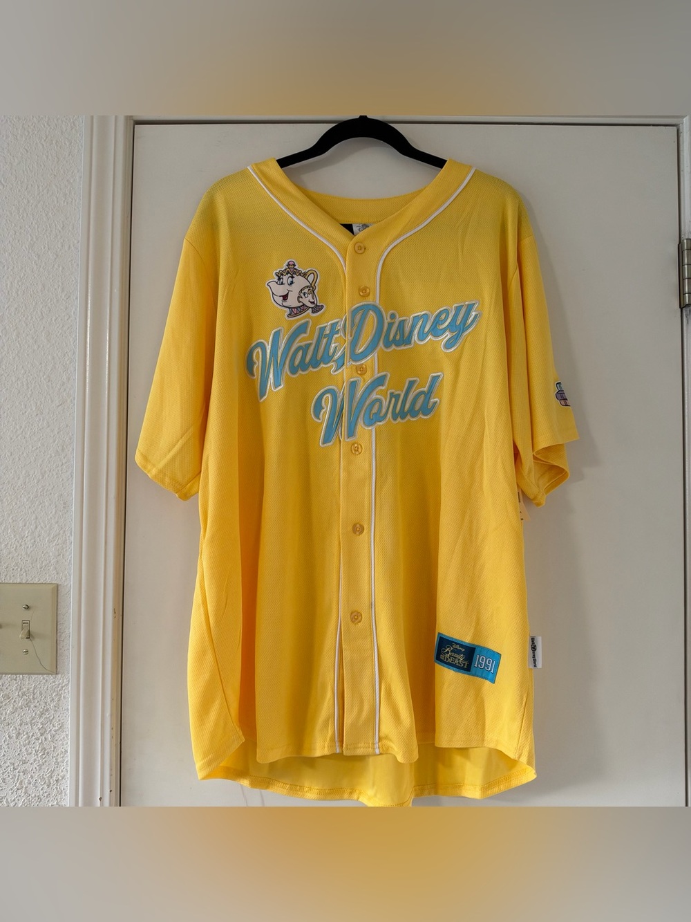 Walt Disney World Yellow Beauty and the Beast Baseball Spirit Jersey